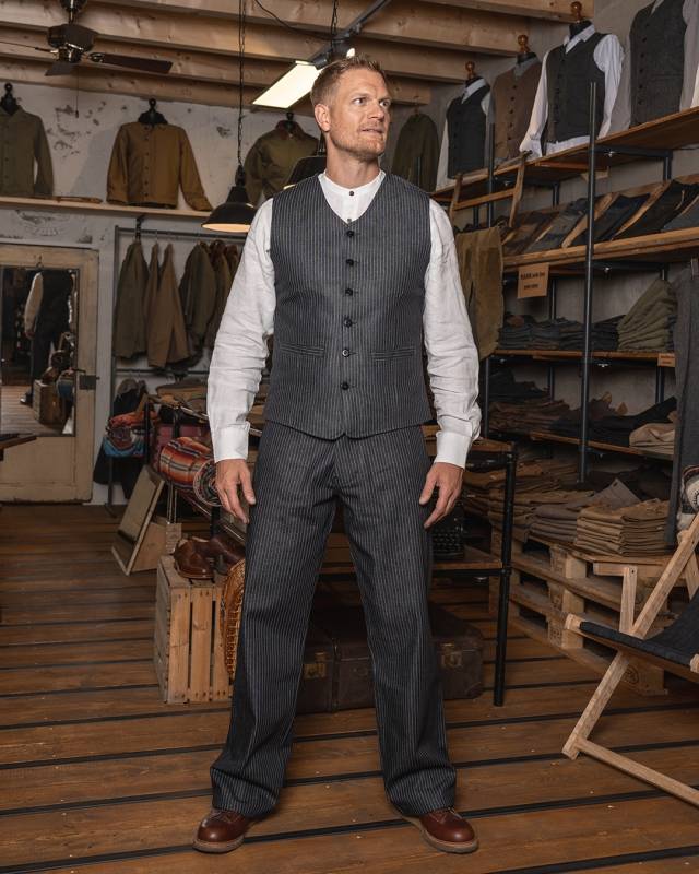 Pike Brothers 1905 Hauler Vest blue wabash Fabrikverkauf