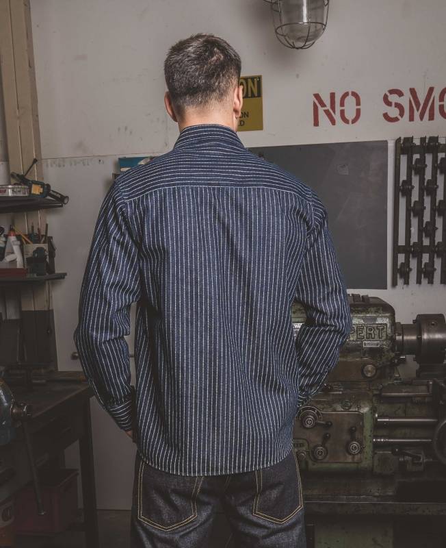 Pike Brothers 1937 Roamer Shirt blue wabash denim Meist gekauft