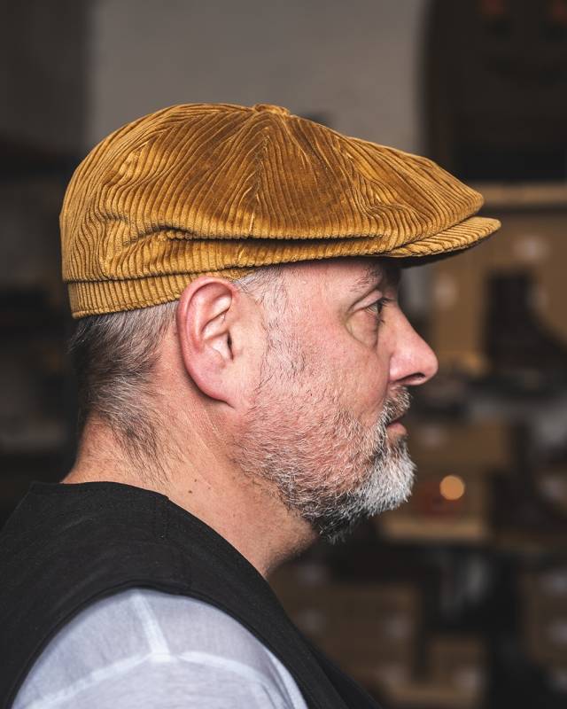 Pike Brothers 1928 Newsboy Cap goliath cord mustard Blitzverkäufe