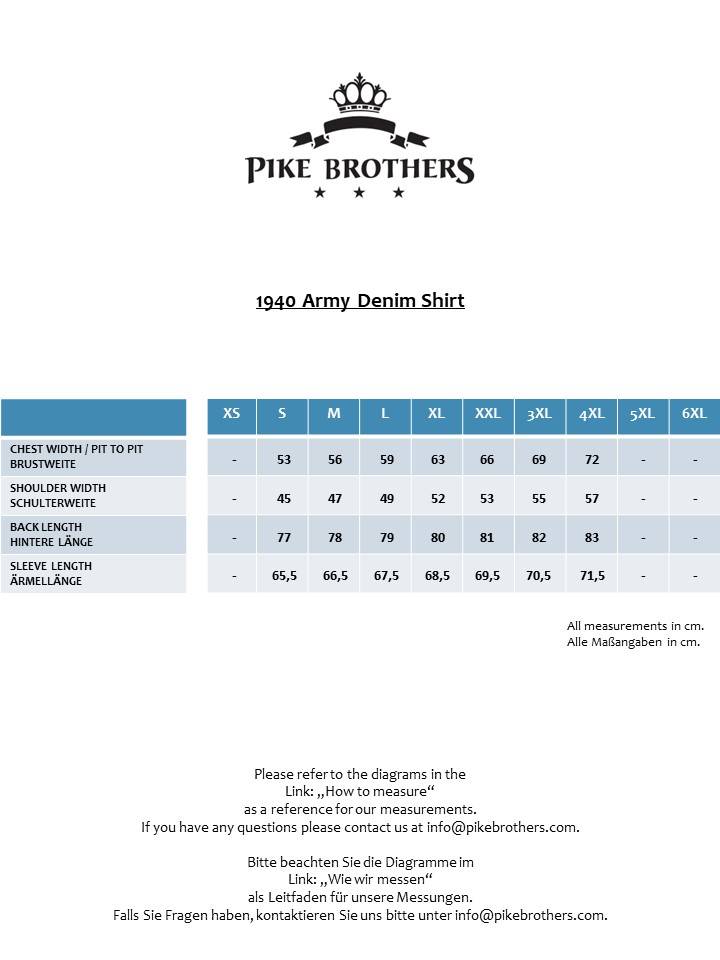 Pike Brothers 1940 Army Denim Shirt indigo Outlet