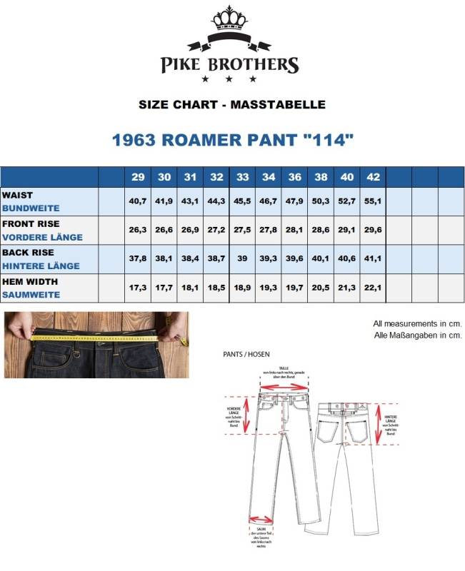 Pike Brothers 1963 Roamer Pant 15oz indigo 114 rinse Angebote
