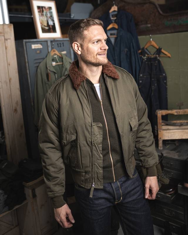 Pike Brothers 1943 B10 Flight Jacket olive drab