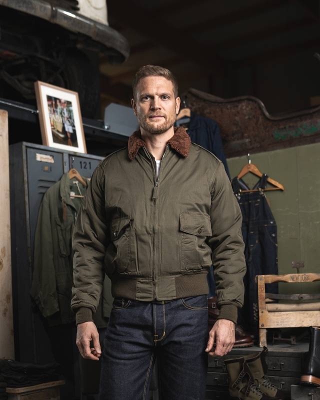 Pike Brothers 1943 B10 Flight Jacket olive drab Günstiger Verkauf