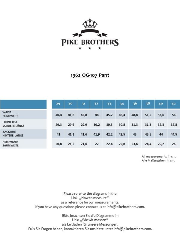 Pike Brothers 1962 OG-107 Pant olive