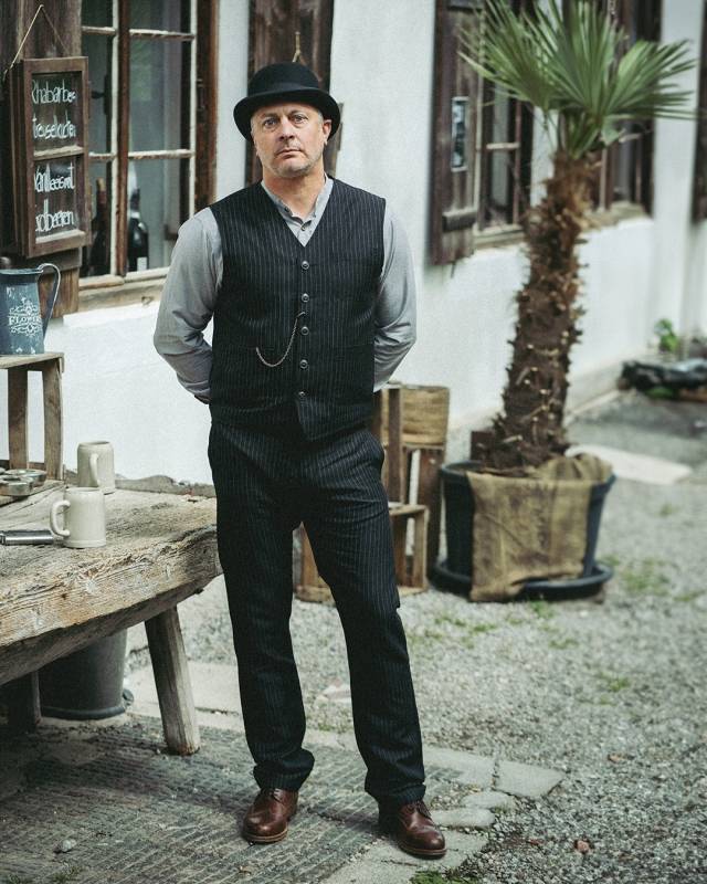 Pike Brothers 1947 Harvester Trousers Chicago black Verkauf