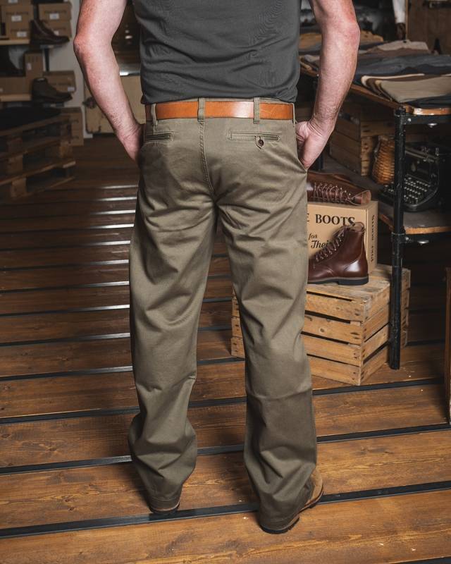 Pike Brothers 1940 Service Chino Leesville green im Angebot