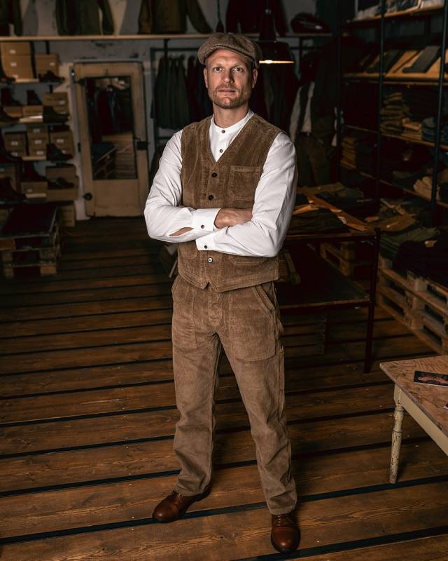 Pike Brothers 1967 Utility Trousers light brass cord Schlussverkauf