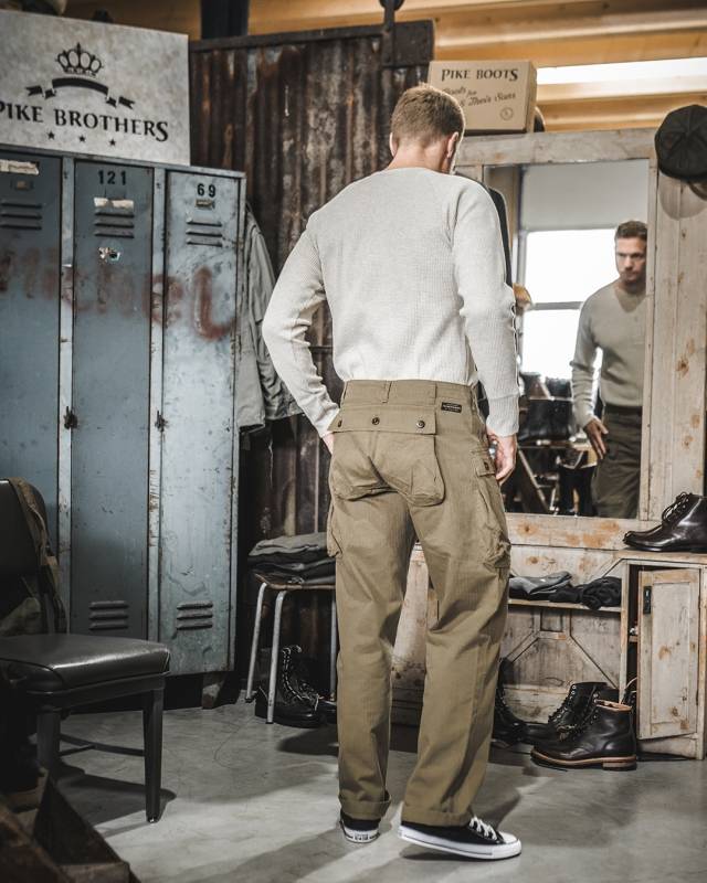 Pike Brothers 1944 Monkey Pant olive Günstiger Verkauf