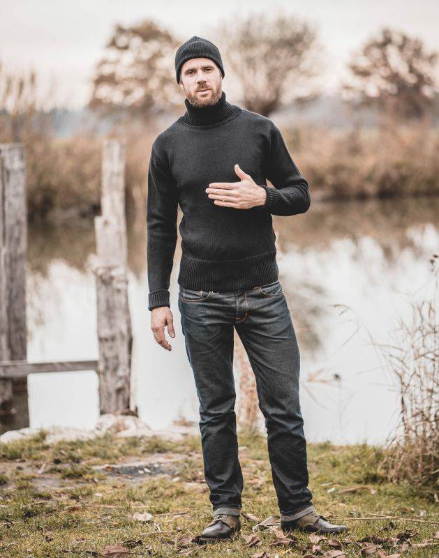Pike Brothers 1923 Turtle Neck black Günstiger Verkauf
