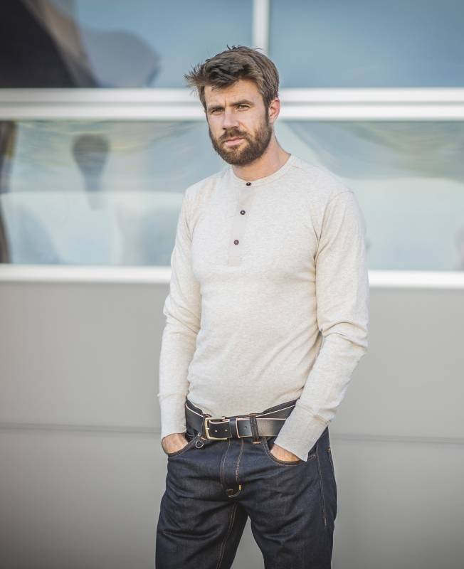 Pike Brothers 1927 Henley Shirt Long Sleeve grey melange