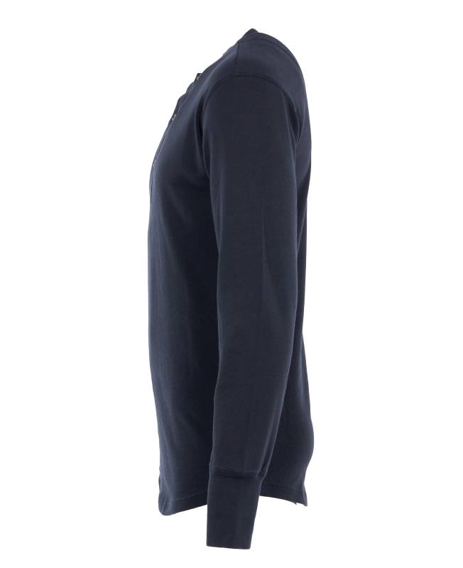 Pike Brothers 1927 Henley Shirt long sleeve Mojave blue