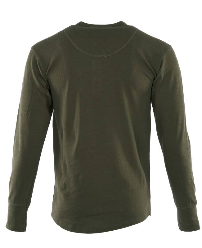 Pike Brothers 1927 Henley Shirt long sleeve Mojave green Outlet