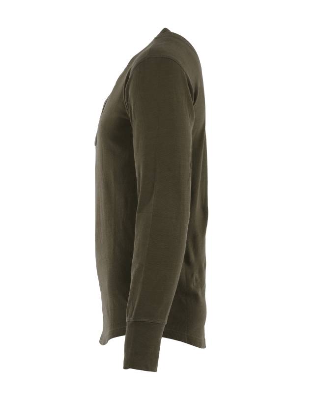 Pike Brothers 1927 Henley Shirt long sleeve Mojave green Outlet
