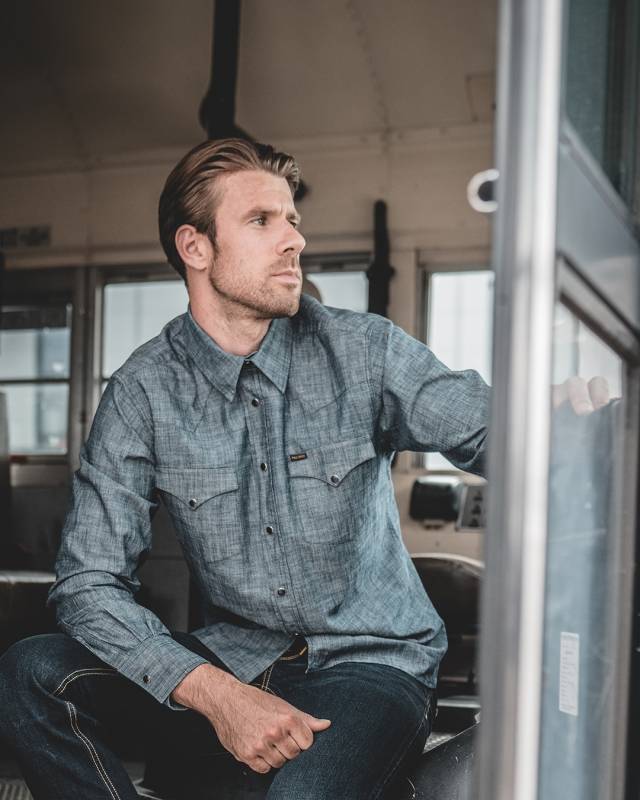 Pike Brothers 1952 Rider Shirt Huaba blue Günstig kaufen