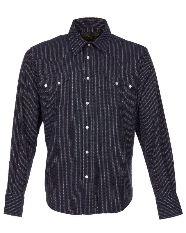 Pike Brothers 1963 Saw Tooth Shirt Navajo blue Günstiger Verkauf