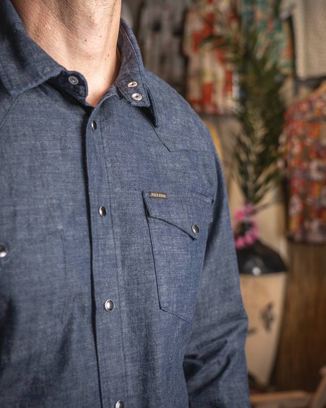 Pike Brothers 1952 Rider Shirt Japanese 9oz indigo Online