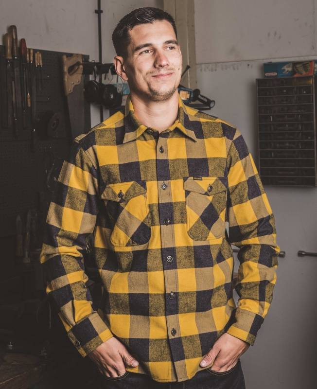 Pike Brothers 1943 CPO Shirt Buffalo yellow flannel im Angebot