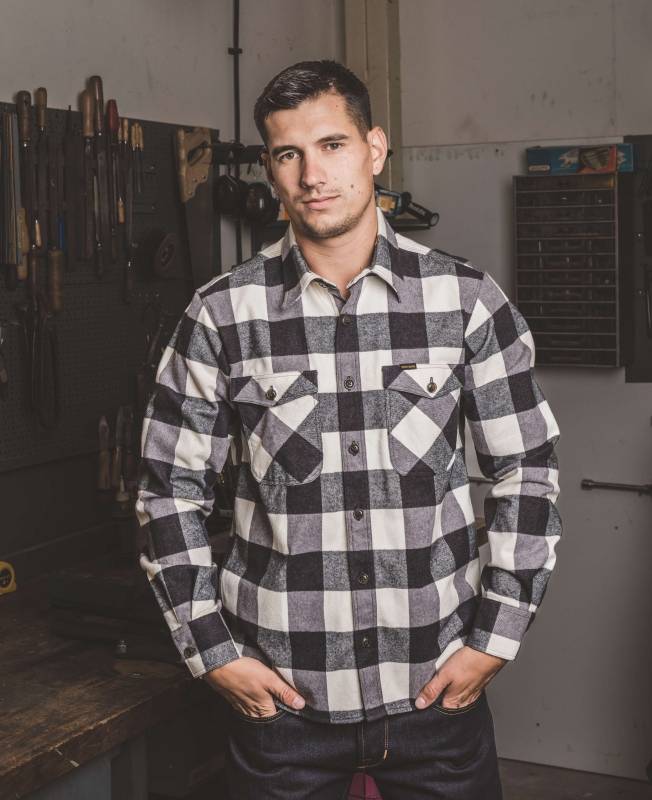 Pike Brothers 1943 CPO Shirt Buffalo white flannel Outlet