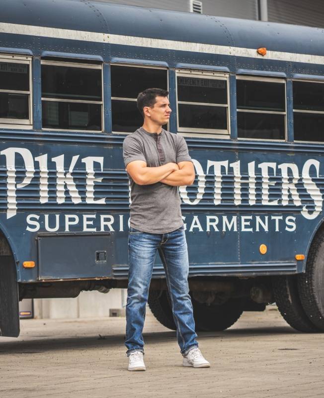 Pike Brothers 1927 Henley Shirt short sleeve ecru melange Angebote