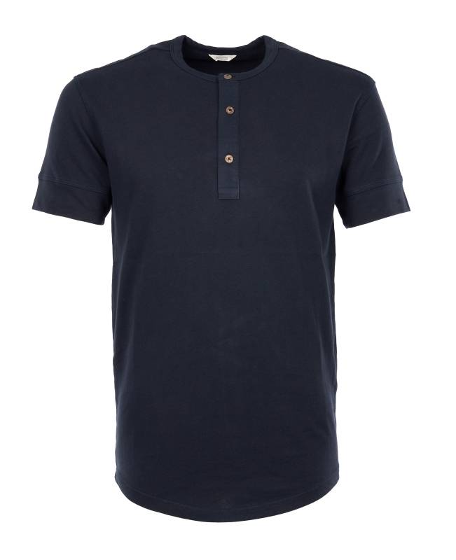 Pike Brothers 1927 Henley Shirt short sleeve Mojave blue