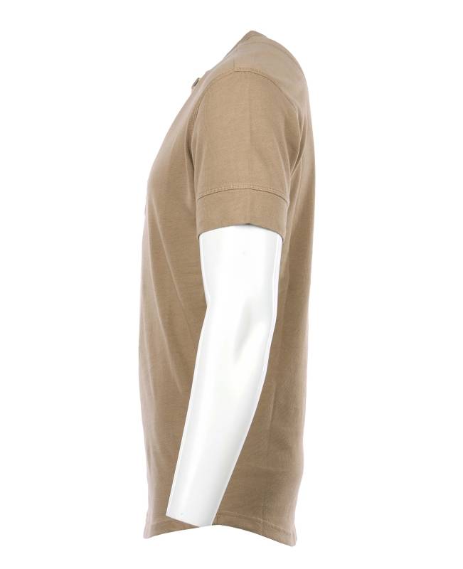 Pike Brothers 1927 Henley Shirt short sleeve Mojave beige Outlet