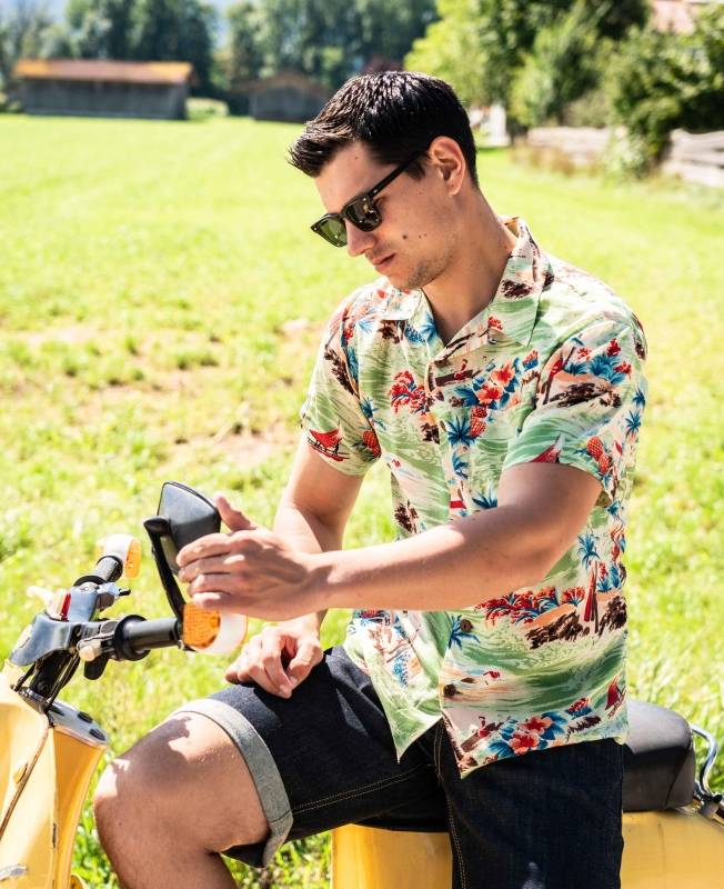 Pike Brothers 1947 Albert Shirt Short Sleeve Palima green im Angebot