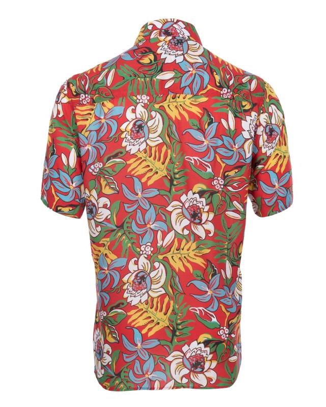 Pike Brothers 1937 Roamer Shirt short sleeve Naupaka red Online