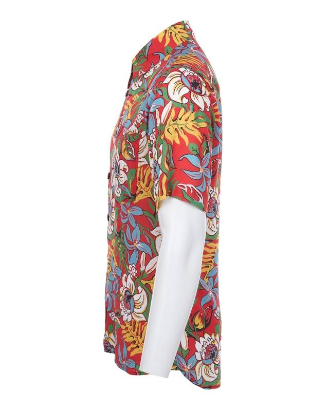 Pike Brothers 1937 Roamer Shirt short sleeve Naupaka red Online