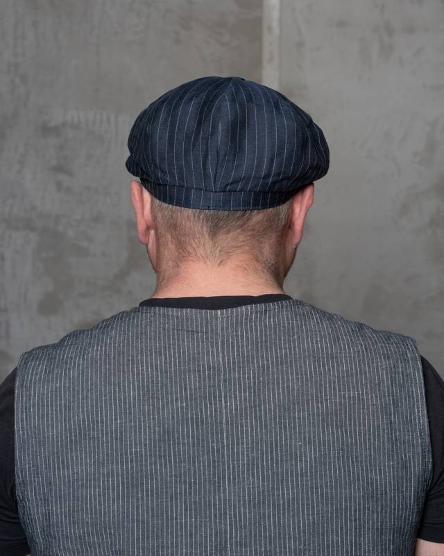 Pike Brothers 1928 Newsboy Cap Chicago blue Fabrikverkauf