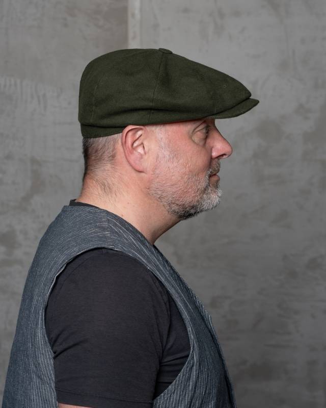 Pike Brothers 1928 Newsboy Cap Moleskin moss im Angebot