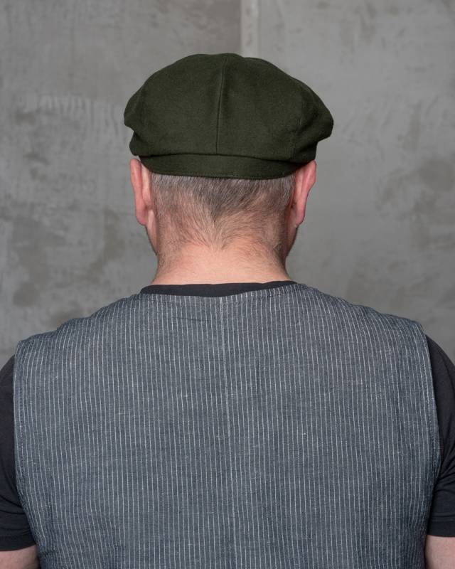 Pike Brothers 1928 Newsboy Cap Moleskin moss im Angebot