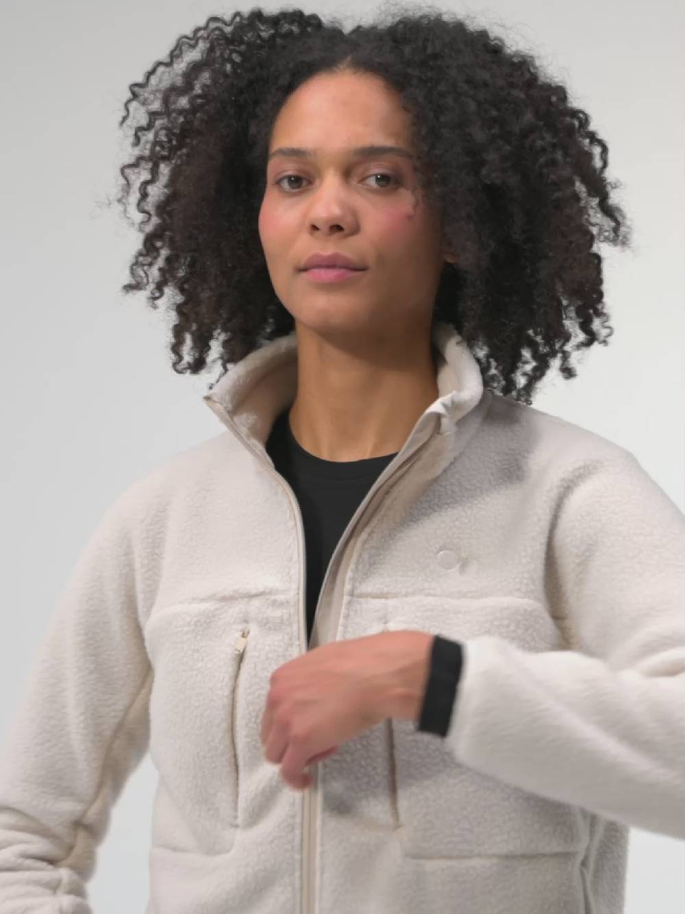 ﻿Pinqponq Fleece Jacket - Cliff Beige (Female) Online