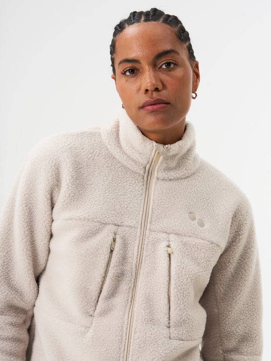 ﻿Pinqponq Fleece Jacket - Cliff Beige (Female) Online