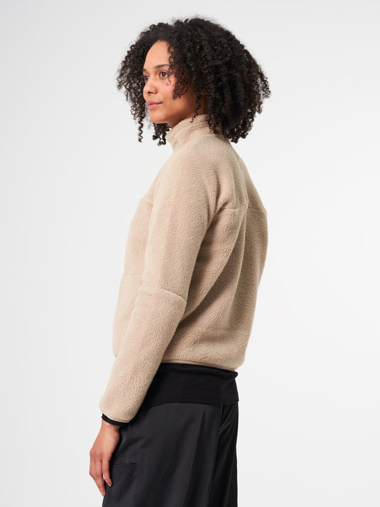 Pinqponq Fleece Jacket - Caramel Khaki (Female) Schlussverkauf