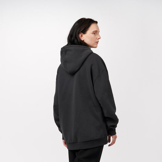 Pinqponq Hoodie - Peat Black (Unisex) Fabrikverkauf