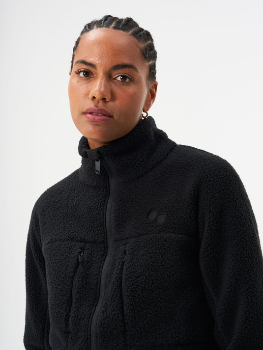 Pinqponq Fleece Jacket - Peat Black (Female) Schlussverkauf