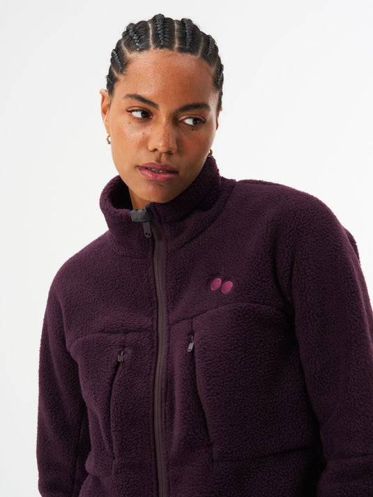 Pinqponq Fleece Jacket - Midnight Plum (Female) Fabrikverkauf