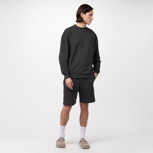 Pinqponq Sweatshort - Peat Black (Unisex) Auslauf