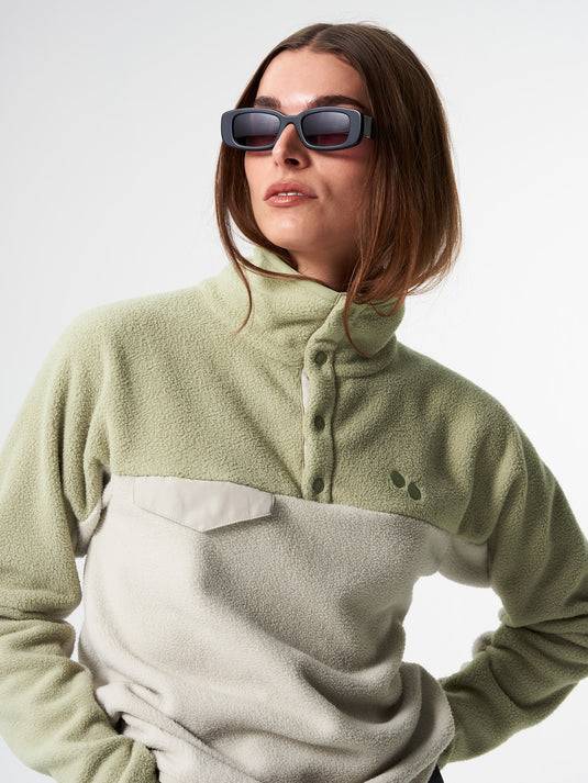 Pinqponq Fleece Pullover - Tune Olive (Unisex) Verkauf