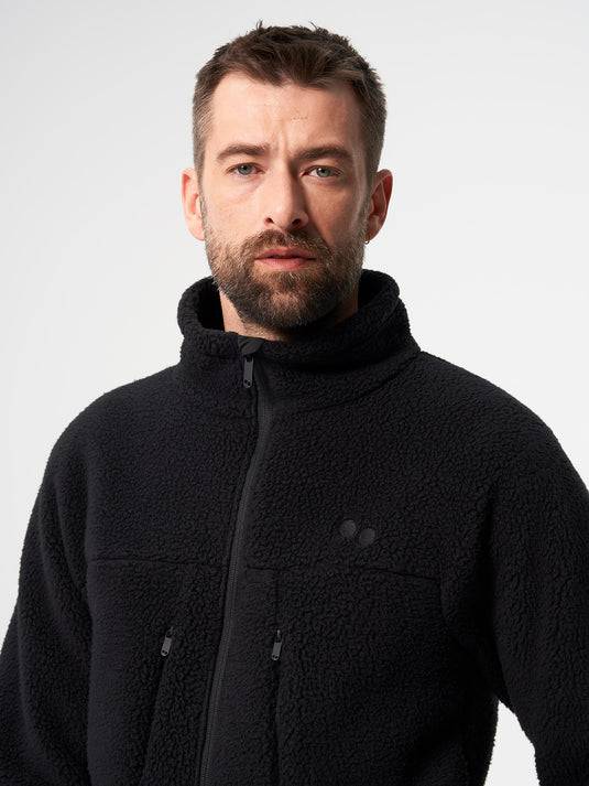 Pinqponq Fleece Jacket - Peat Black (Male) im Angebot