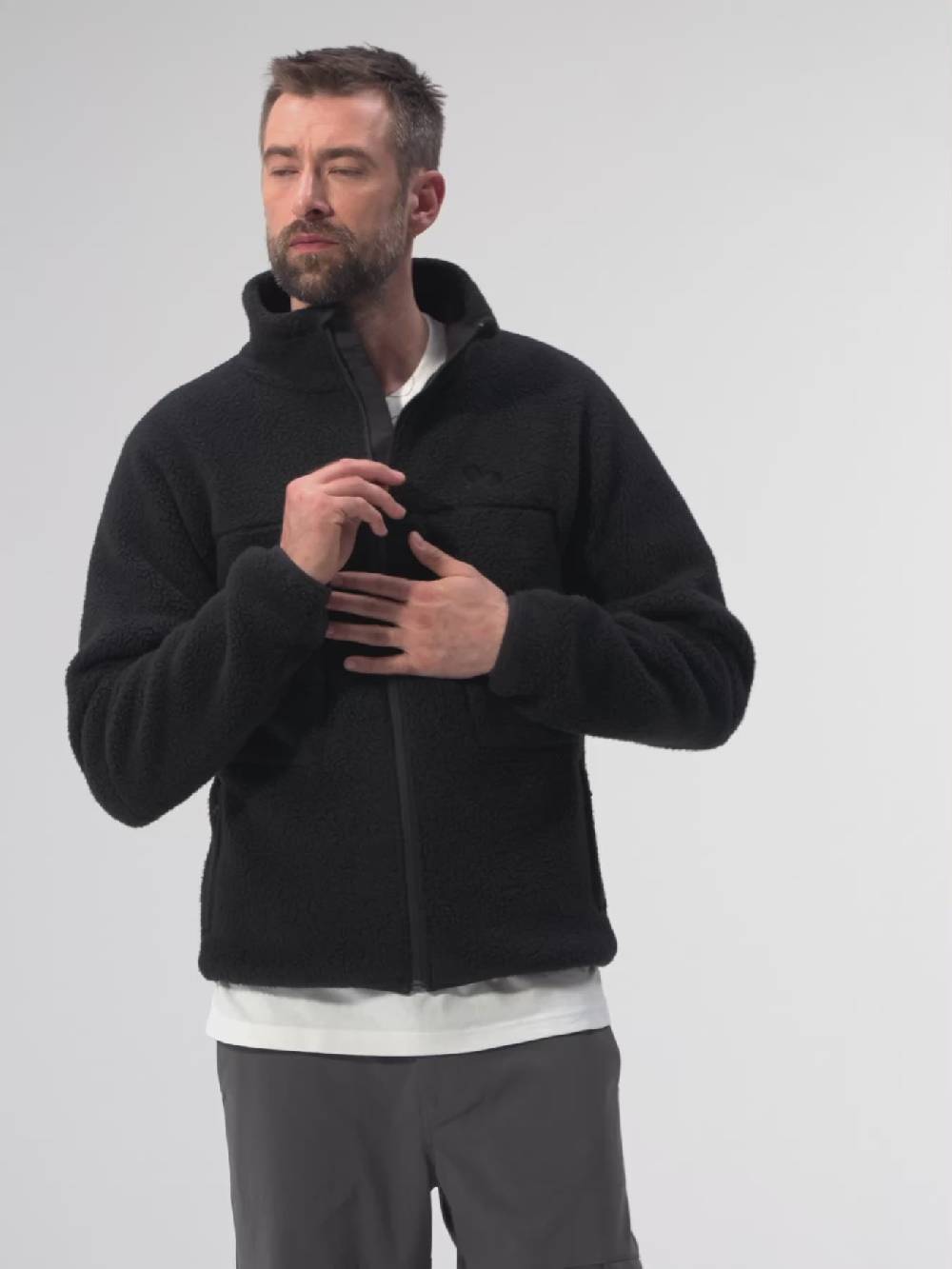 Pinqponq Fleece Jacket - Ginger Biscuit (Male) Schlussverkauf