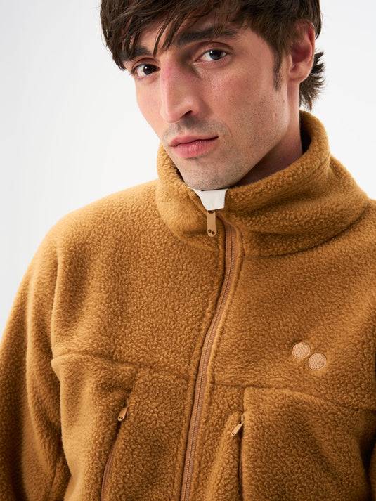 Pinqponq Fleece Jacket - Ginger Biscuit (Male) Schlussverkauf
