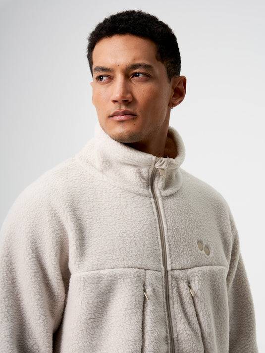 Pinqponq Fleece Jacket - Cliff Beige (Male) Fabrikverkauf