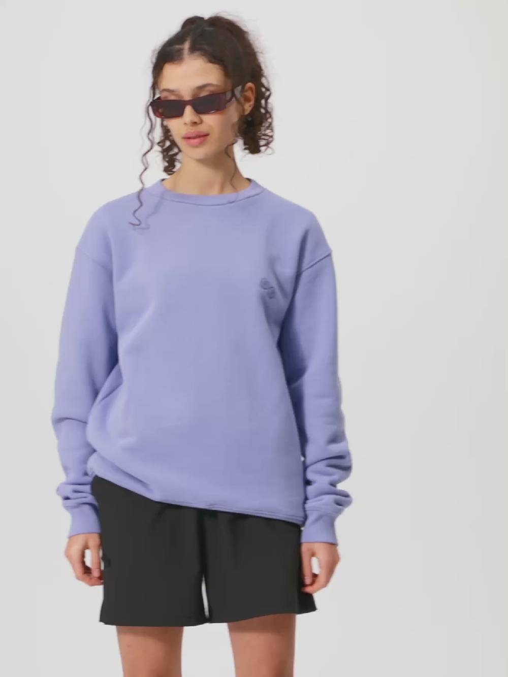 Pinqponq Sweatshirt Cotton - Pool Blue (Unisex) Online