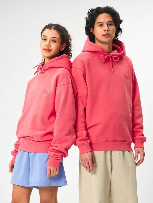 Pinqponq Hoodie Cotton - Watermelon Pink (Unisex) im Angebot