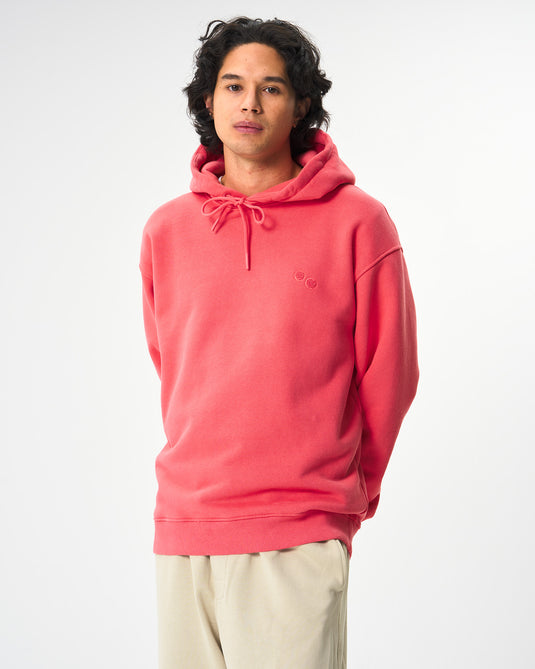 Pinqponq Hoodie Cotton - Watermelon Pink (Unisex) im Angebot