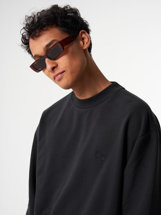 Pinqponq Sweatshirt - Circles Peat Black (Unisex) Günstiger Verkauf