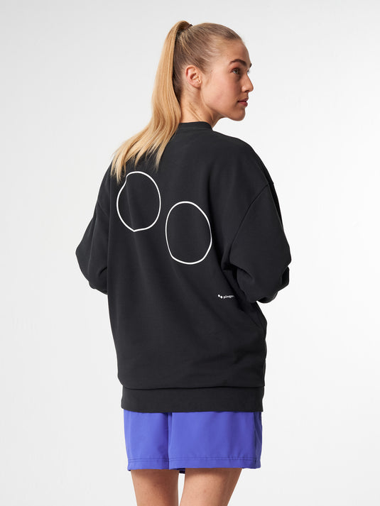 Pinqponq Sweatshirt - Circles Peat Black (Unisex) Günstiger Verkauf