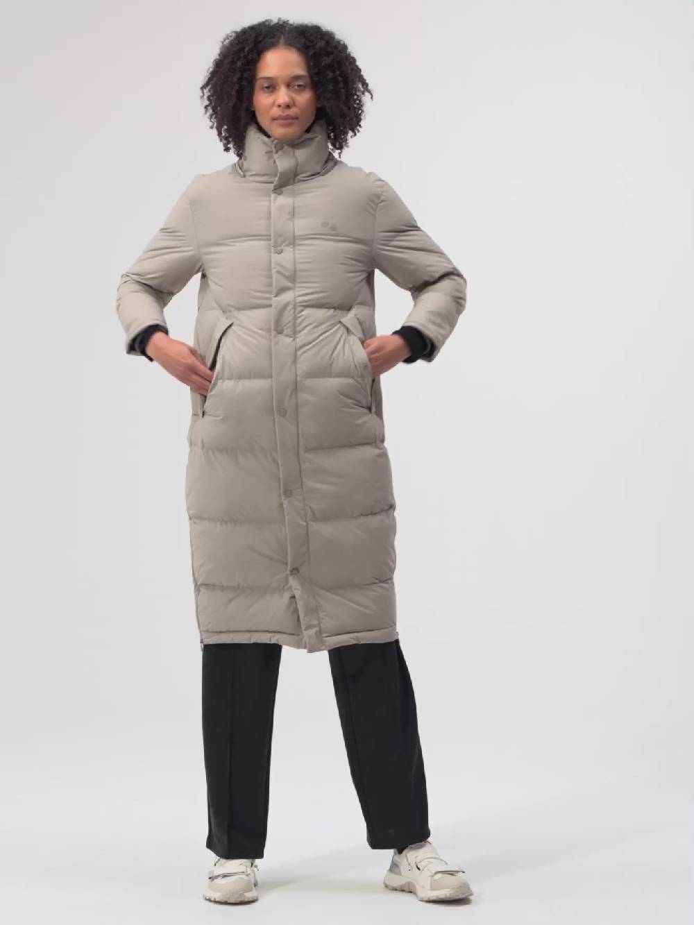 Pinqponq Puffy Parka - Cement Taupe (Female) Online