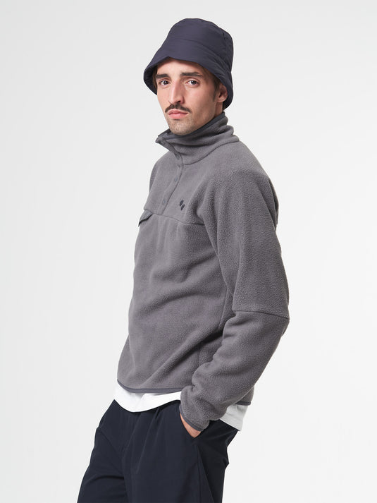 Pinqponq Fleece Pullover - Graphite Grey (Unisex) Outlet